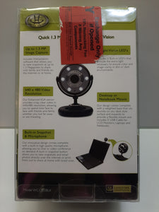 Quick 1.3MP WebCam with Night Vision (Black) - Masolut Superstore