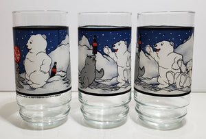 Vintage Coca-Cola Glasses "Cubs and Seal"