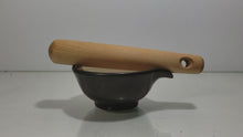 Load and play video in Gallery viewer, 2 Ceramic Mortar And Wooden Pestle
