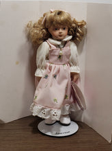 Load image into Gallery viewer, Russ Porcelain Doll of the Month June Pearl Necklace Girl Birthday
