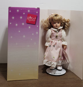Russ Porcelain Doll of the Month June Pearl Necklace Girl Birthday