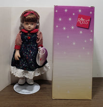 Load image into Gallery viewer, Russ Porcelain Doll of the Month July Ruby Stone Necklace Girl Birthday
