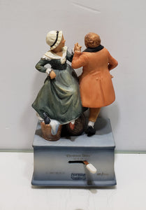 Schmid Norman Rockwell Collection Music Box Series "Christmas Dance"