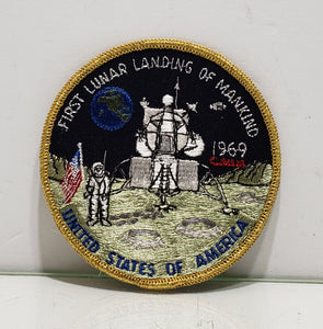 First Lunar Landing 1969 USA 4" Embroidered Patch