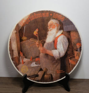 Norman Rockwell 1984 Christmas Plate "Santa in His Workshop"