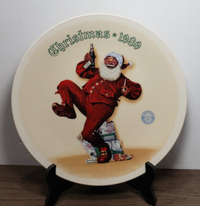 Norman Rockwell 1989 Christmas Plate "Jolly Old St. Nick"