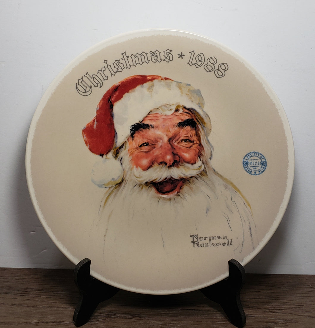 Norman Rockwell 1988 Christmas Plate 