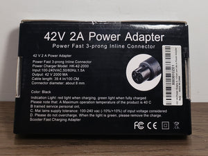 42V 2A DC Charger Power Supply Adapter