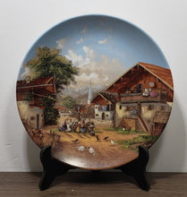 Load image into Gallery viewer, Vintage 1987 &quot;At The Village Fountain&quot; Porcelain Plate
