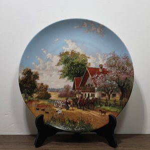 Vintage 1986 "On The Way To The Market" Porcelain Plate