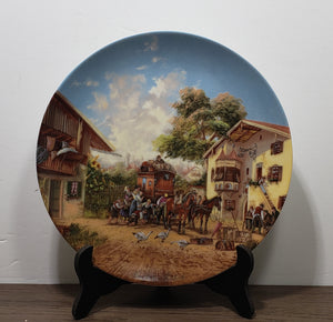 Vintage 1986 "Arrival of the Stagecoach" Porcelain Plate