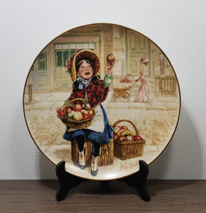 "Apple A Day Plate" From the Collection "The Lil' Peddlers" By Lee Dubin