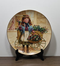 Load image into Gallery viewer, &quot;Forget Me Nots Plate&quot; From the Collection &quot;The Lil&#39; Peddlers&quot; By Lee Dubin
