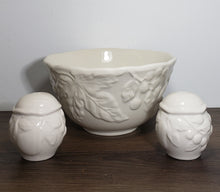 Load image into Gallery viewer, Better Homes and Garden Limited Edition Providence Bowl and Salt &amp; Pepper Set
