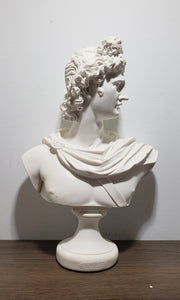Design Toscano Apollo Belvedere Bust Statue, Single, White