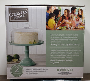 Gibson Cake Stand with Glass Cover- 10 inch