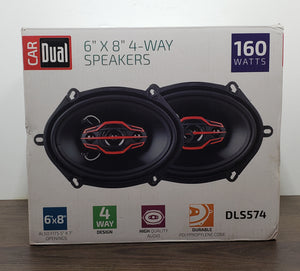 Dual Electronics DLS574 4-Way (6 x 8) or (5 x 7) inch Car Speakers