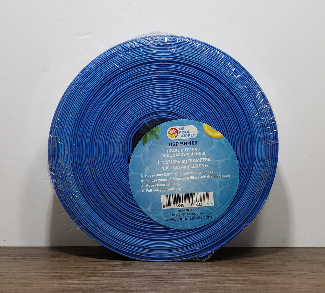 US POOL SUPPLY Heavy Duty PVC Pool Backwash Hose USP BH-100 1-1/2