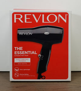 Revlon Compact Hair Dryer | 1875W Lightweight Design (Black)
