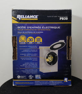 Reliance Controls Corporation PB30 30 Amp NEMA 3R Power Inlet Box for Generators