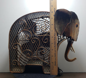 Deco Breeze Brushed Bronze Metal Elephant Fan