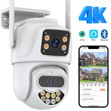 Load image into Gallery viewer, Dual Lens Dual Screen IP Camer 4K 8MP or 4MP HD PTZ WiFi Security Camera
