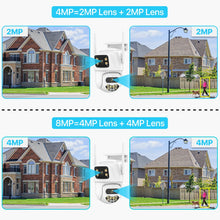 Load image into Gallery viewer, Dual Lens Dual Screen IP Camer 4K 8MP or 4MP HD PTZ WiFi Security Camera
