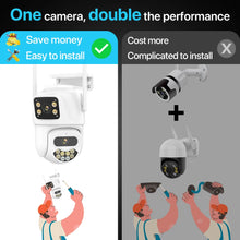 Load image into Gallery viewer, Dual Lens Dual Screen IP Camer 4K 8MP or 4MP HD PTZ WiFi Security Camera
