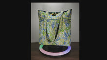 Load and play video in Gallery viewer, Vera Bradley English Meadow Floral Tote Bag Quilted Cotton W Toggle Closure
