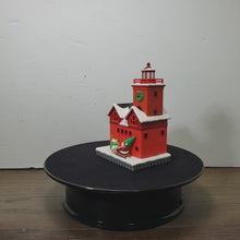 Load and play video in Gallery viewer, Hallmark Keepsake Plastic Christmas Ornament 2022 Year-Dated, Holiday Lighthouse with Light
