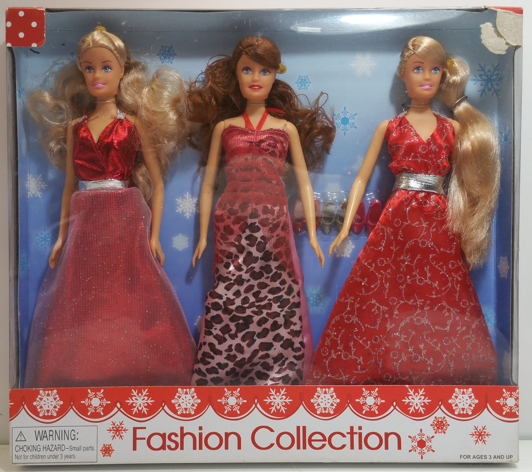 Fashion Collection Lovely Patsy Barbie Dolls; Set of 3 - Masolut Superstore