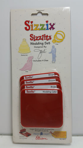 Sizzix Sizzlits Dies 4 IN 1 WEDDING SET For Scrapbooking, Card Making & Craft Projects - Masolut Superstore