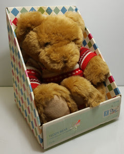Play Wonder Brown Plush Teddy Bear with Red Sweater - Masolut Superstore