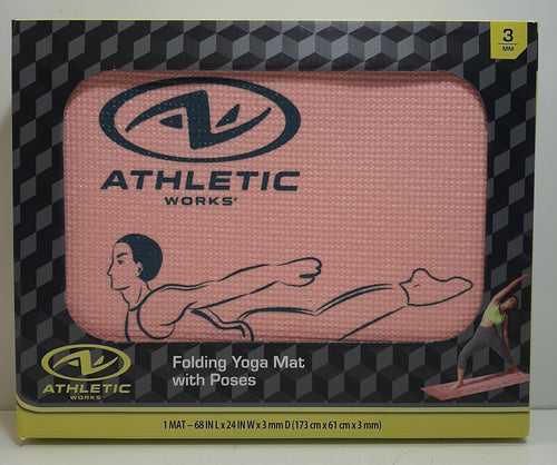 Athletic Works  Folding Yoga Mat with Poses - Masolut Superstore