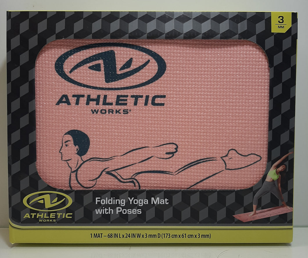 Athletic Works  Folding Yoga Mat with Poses - Masolut Superstore