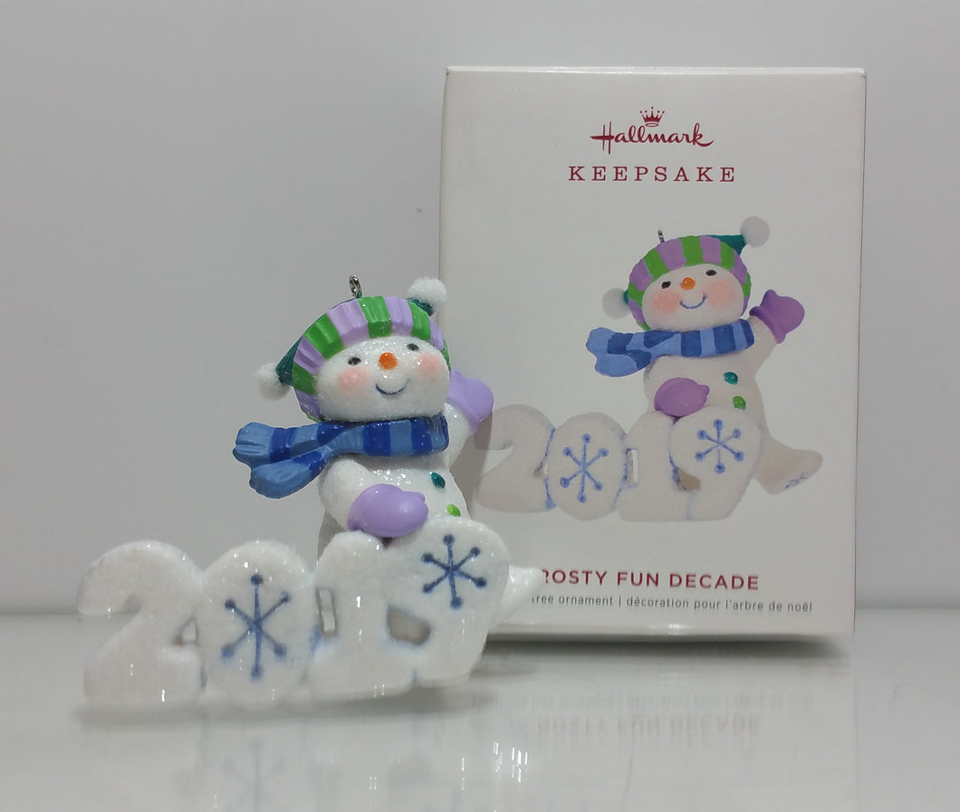 Hallmark Keepsake Christmas Ornament 2019 Year Dated Frosty Fun Decade Snowman