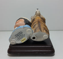 Load image into Gallery viewer, Peaceful Comrades Bust Figurine, Native American Child with Fox Gregory Perillo
