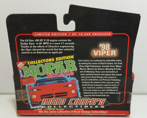 Road Champs Die Cast Metal 1998 Viper 1:43 Scale