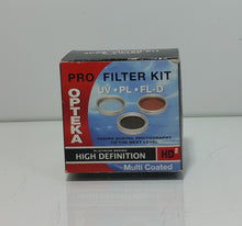 Load image into Gallery viewer, Opteka OPT3FK58mm 58mm 3 Piece Pro Filter Kit Includes UV,PL,FLD
