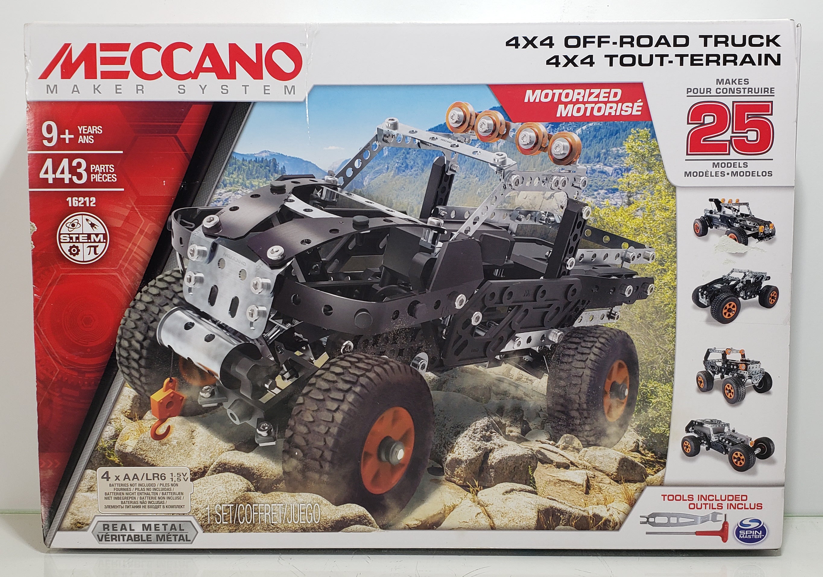 Meccano by Erector, 4x4 Off-Road Truck 25 Model Building Set