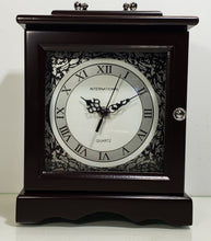 Load image into Gallery viewer, International Silver Company Mantle/Desk Quartz Clock
