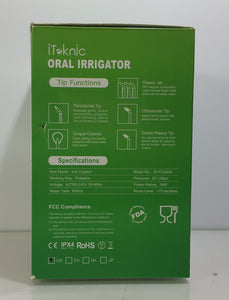 iTeknic IK-PCA004 Water Flosser Dental Oral Irrigator for Teeth Clean