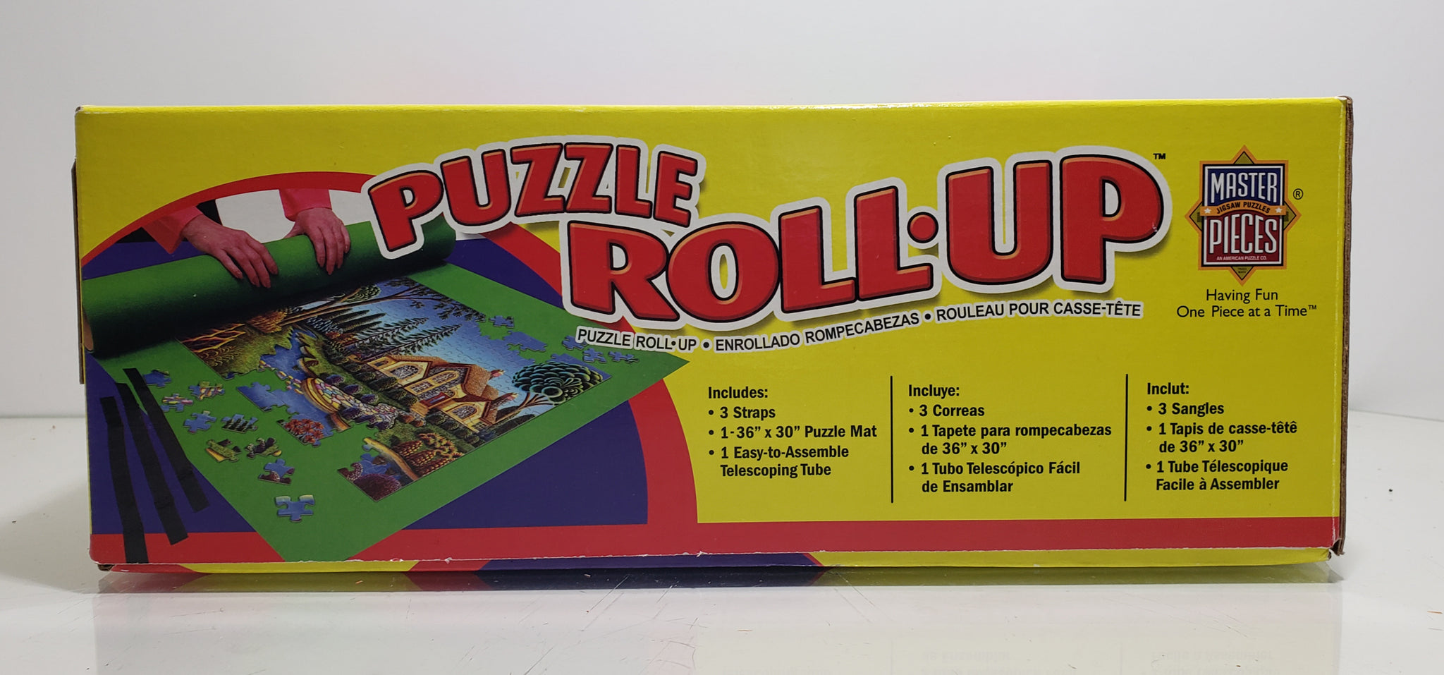 MasterPieces Accessories - Jigsaw Puzzle Roll-Up Mat & Stow Box, Standard  36 x 30, Fits 1000 Pieces