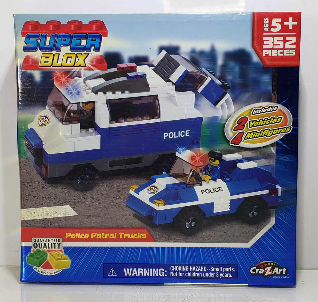 Cra Z Art Superblox Police Patrol Trucks 352 Pc