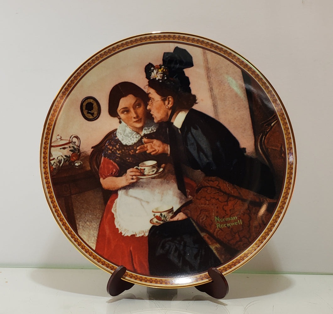 Norman Rockwell Gossiping in the Alcove Plate