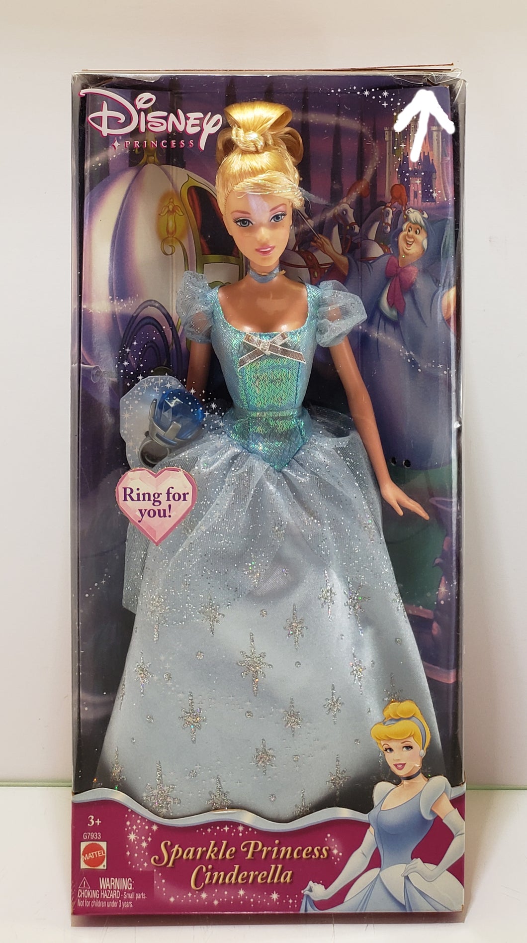 Disney Sparkle Princess Cinderella Barbie with Ring
