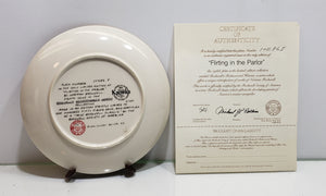 Norman Rockwell's "Flirting in the Parlor" Collector Plate