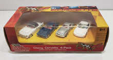 Load image into Gallery viewer, Racing Champions Chevy Corvette 4-Pack 1:64
