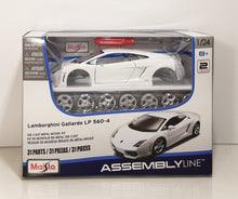 Load image into Gallery viewer, Maisto 1:24 Scale Assembly Line Lamborghini Gallardo LP 560-4 Diecast Model Kit, White
