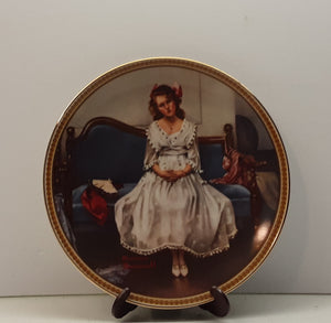 Knowles Norman Rockwell Waiting at the Dance Collectible plate 1983 5th plate in Rediscovering Women Series